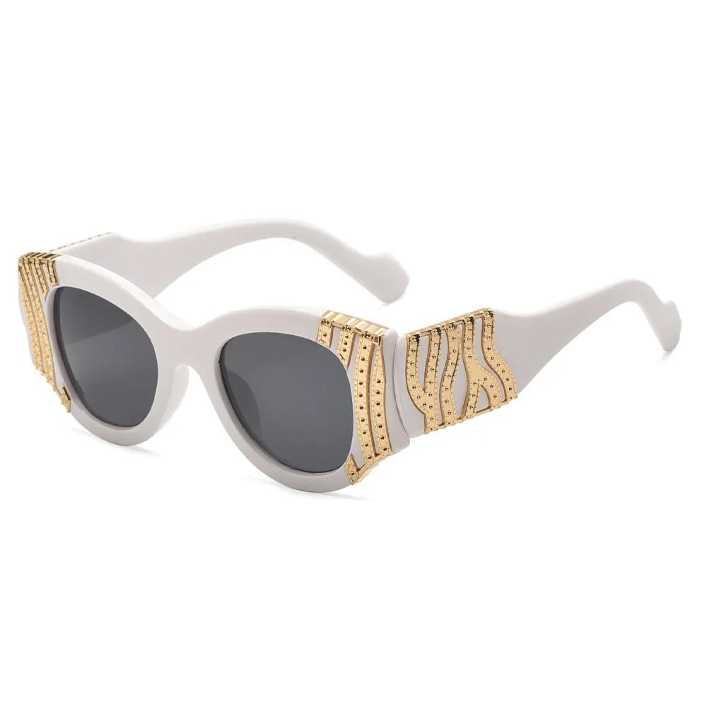 Big Frame Cat Eye Sunglasses Women Vintage Trendy Punk Oversized Luxury Designer Shades Sexy Ladies Fashion