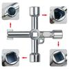 Ergonomic Crossing Wrench With 7mm Hexagonal 5.7mm Round Hole For Outdoor Emergency Repair