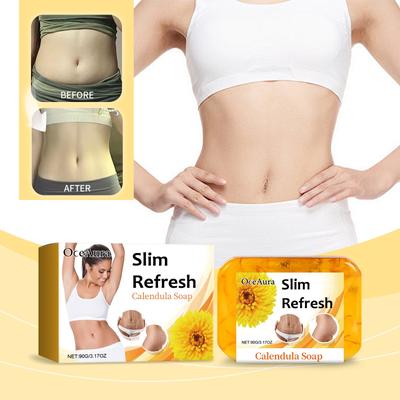 Natural Calendula Soap Bar Face And Body Soap Bar Gentle Cleansing Soothes Skin Boosts Metabolism Helps Slimming Suitable For All Skin Types,90ML