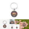 Paris Dusk Scene Keychain With Glass Alloy Pendant For Gift And Decor