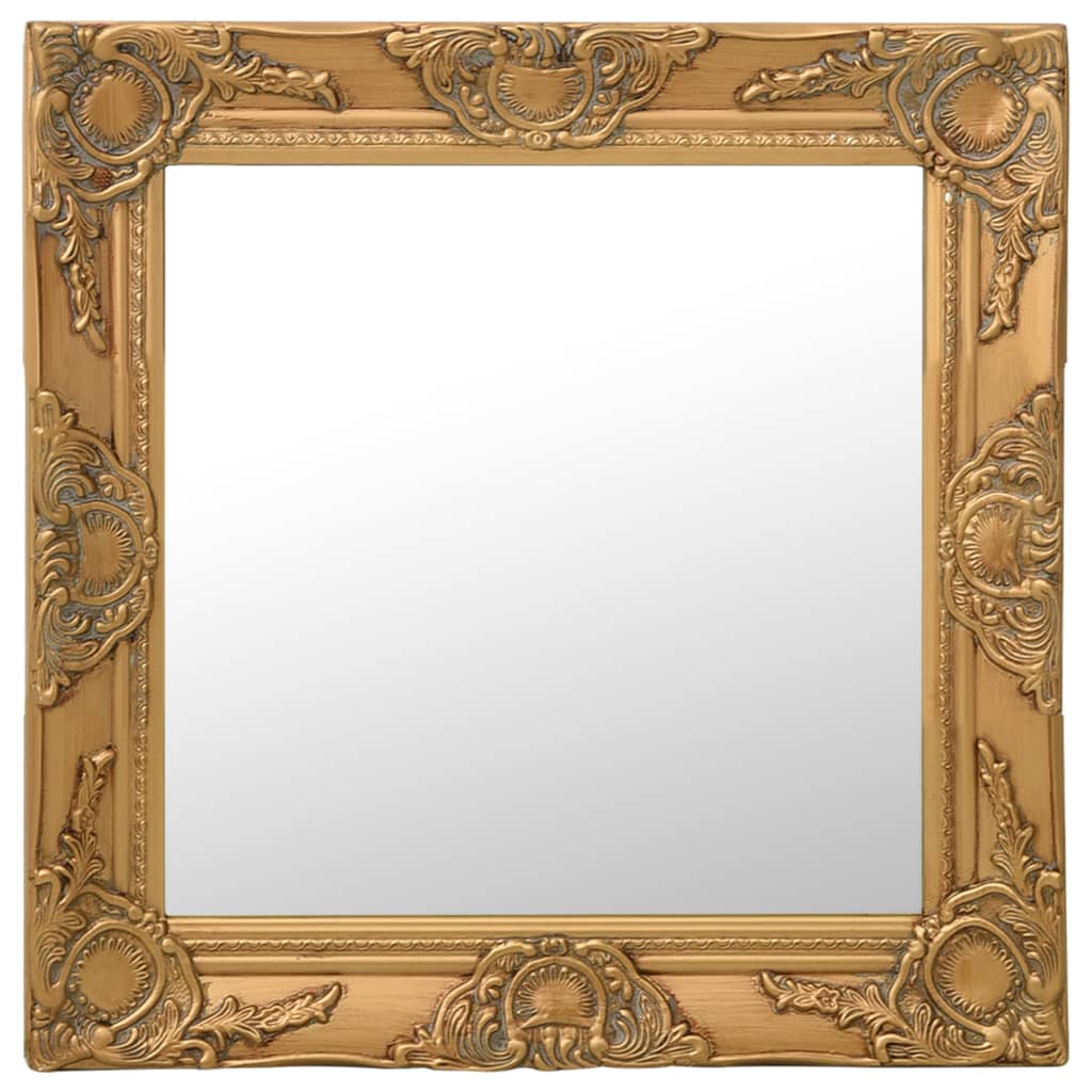 Barocker Wandspiegel 50x50 cm Gold
