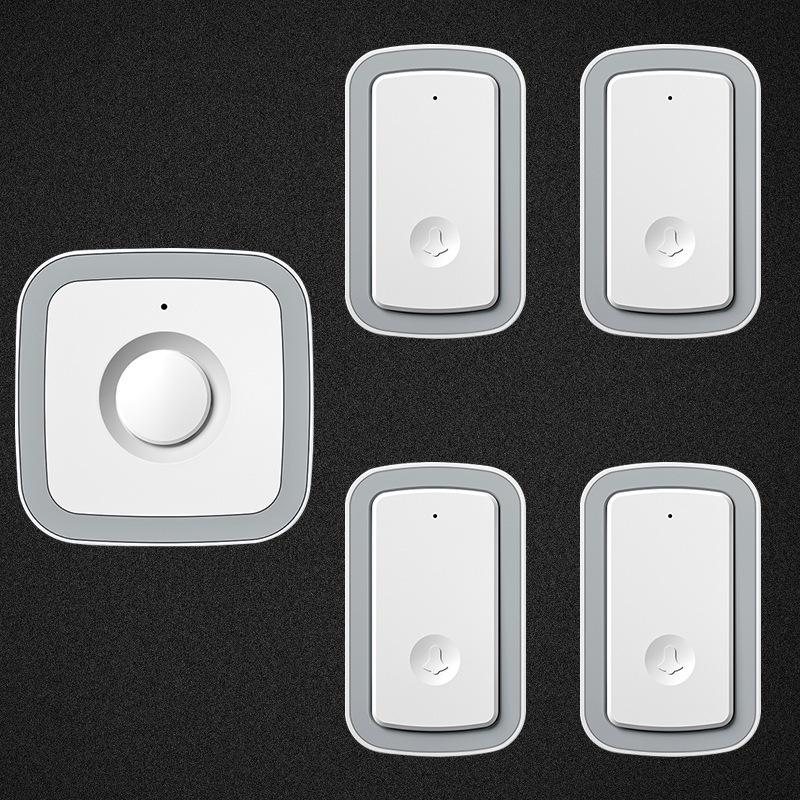 Smart Waterproof Wireless Doorbell with Remote Music Control, Four-in-One Ding-Dong Caller for Home and Elderly