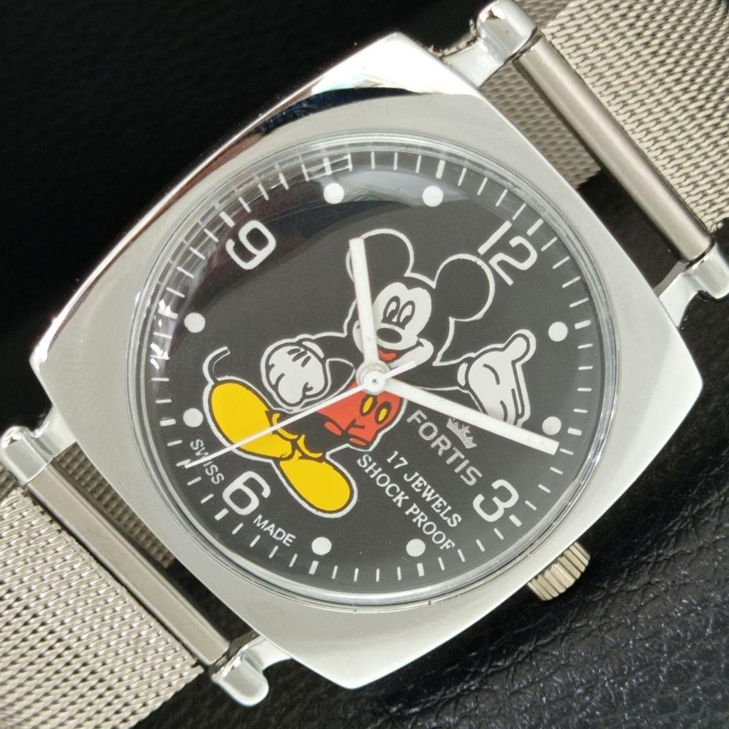 

REFURBISHED VINTAGE HAND-WINDING SWISS MENS BLACK COLOR DIAL WATCH a707292-1