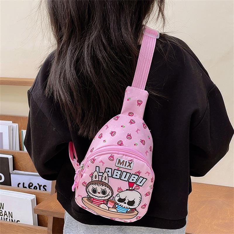 Cartoon Cute Labubu Children'S Bag Chest Bag Trend  Waist Bag Coin Purse Storage Pouch Shoulder Crossbody Bags Kids Gifts
