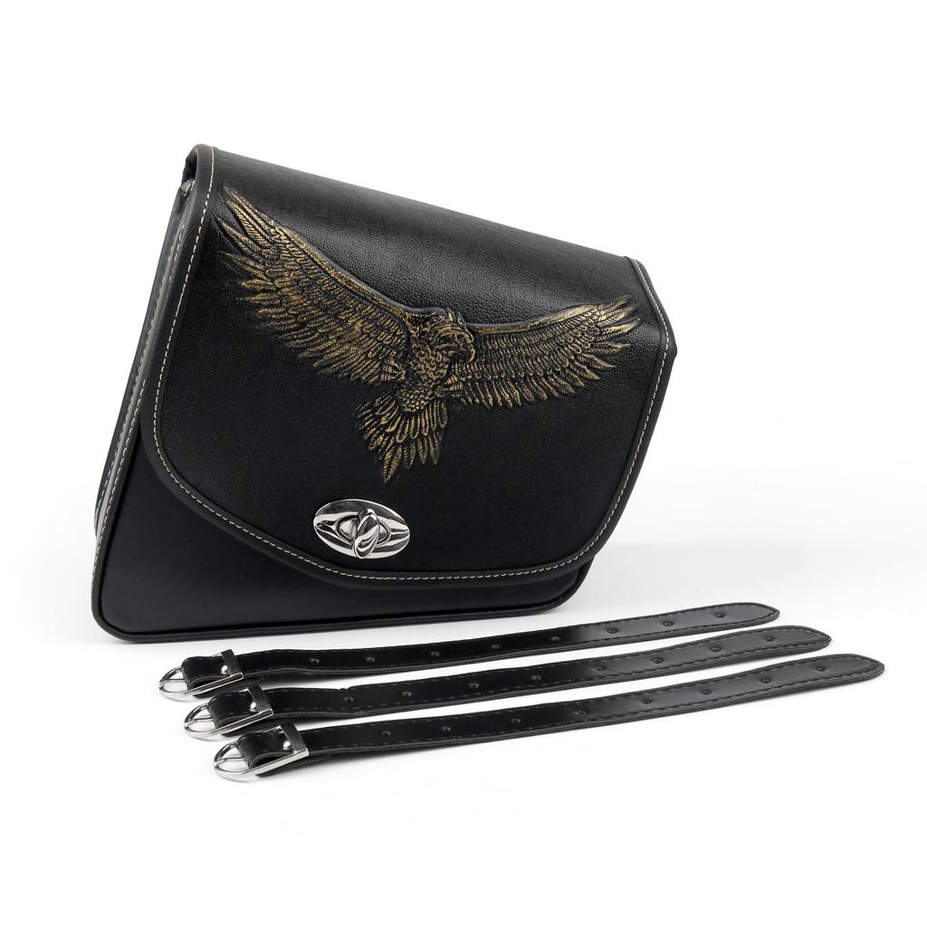 PU Leather Left Right Side Saddlebag Saddle Bag For Harley Sportster XL 883 XL 1200