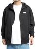 One Colors LOGOS PARK Men's Plus Size Lightweight Logo Print Zip-Up Cardboard Sweatshirt, Size 2L, Black (49)