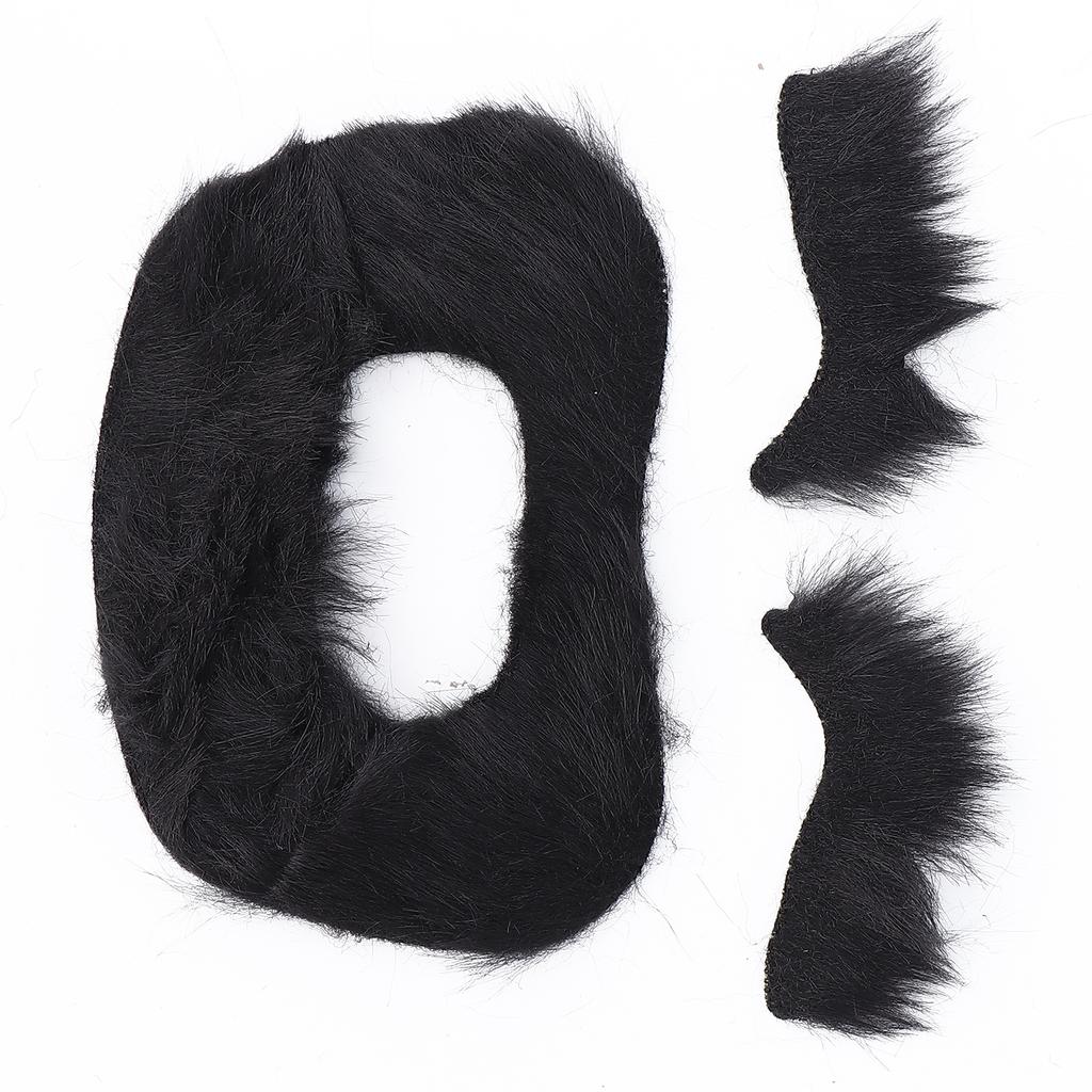 Ausgefallenes Kostüm Falscher Bart Selbstklebender Bart Augenbrauenaufkleber Partyzubehör Accessoire