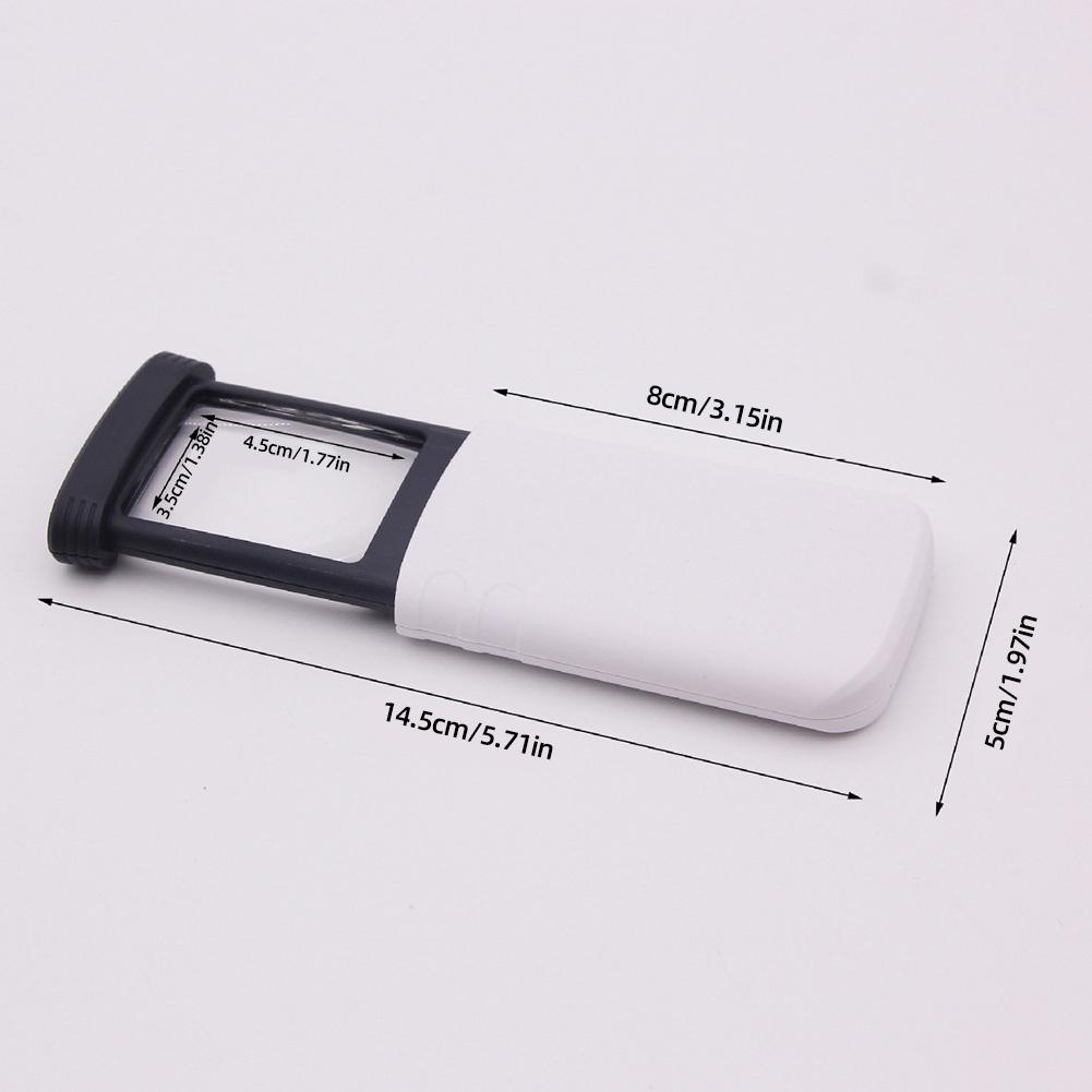 Pull-Out 4x Illuminated Lighted Magnifier with 1 LED Light Portable Pocket Loupe Magnifier for Reading Jewelry/Antique Appraisal