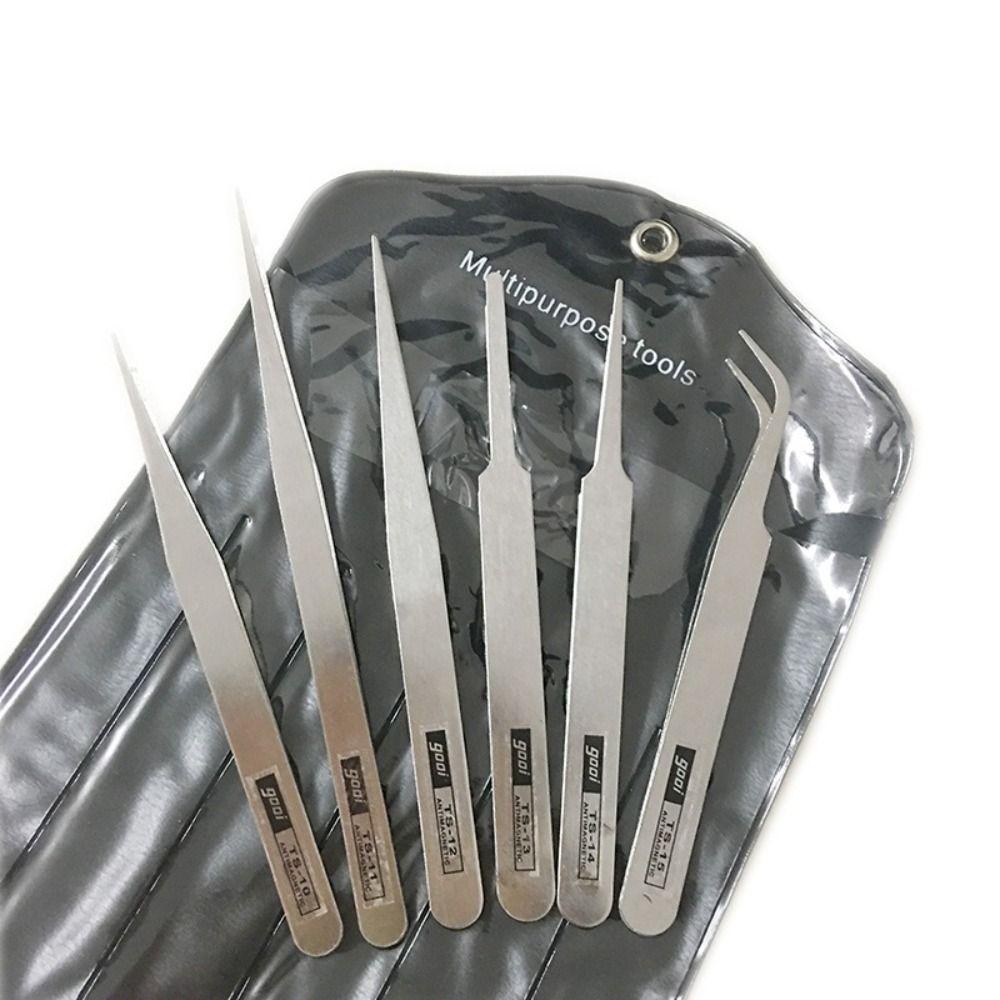 Straight Tip Precision Tweezers Bent Tip Repair Tool Multi-Purpose Repair Props  Jewelry Making