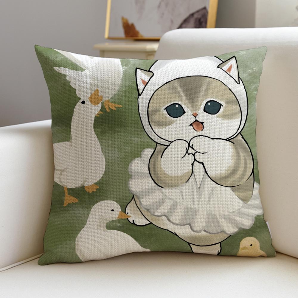 Fluffy MmofusandS Cushion Cover Breathable and skinfriendly linen pillowcase square removable and washable cushion