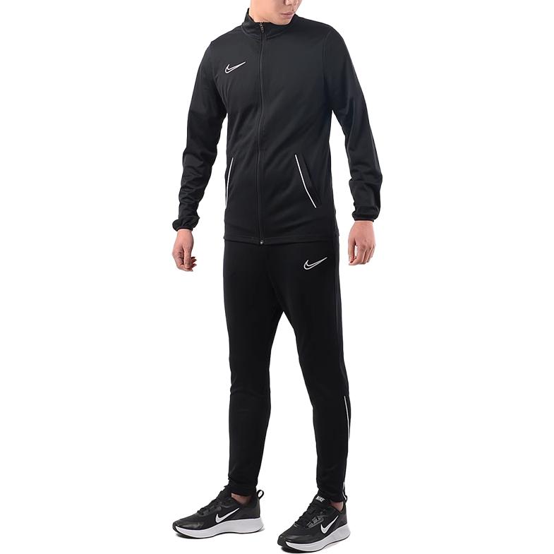 Nike Dri Fit Casual Sportswear Men's Black Set Stand Collar Moderate CW6132-010