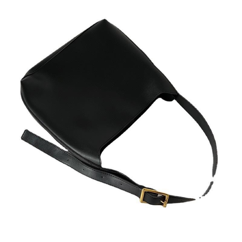 Retro Versatile Large-capacity Mother and Child Bag Lazy Bucket Bag Simple Soft Collapsed Shoulder Messenger Bag Fashionable Tote Bag