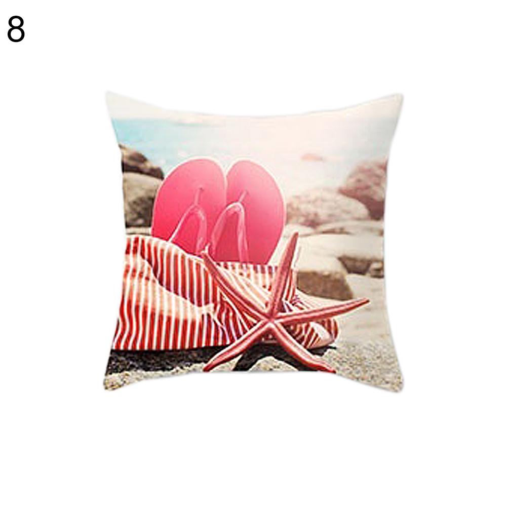 Decorations Home Sea Beach Starfish Seashell Throw Pillow Case Cushion Cover Sofa Bed Car Decor