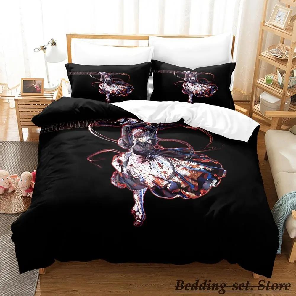 

Комплект постельного белья Black Lagoon Single Twin Full Queen King Size Bed Set Adult Kid Bedroom Duvetcover Sets Anime Parure de lit Bed 70x133cm 2pcs