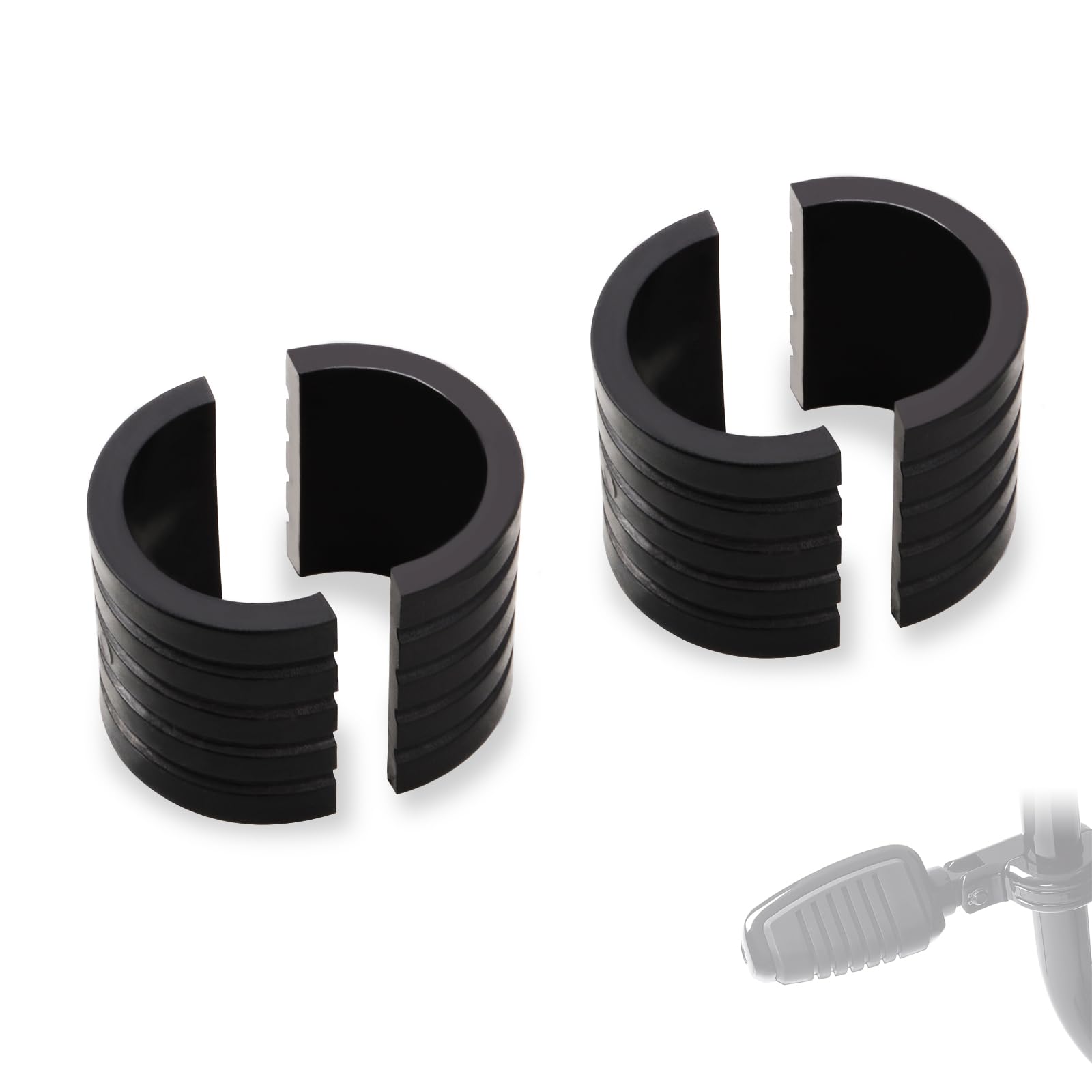 

FOVPLUE Универсальный мотоциклетный кронштейн для шоссейных подножек / резиновая втулка преобразует крепление для подножек 1,25 в чёрный