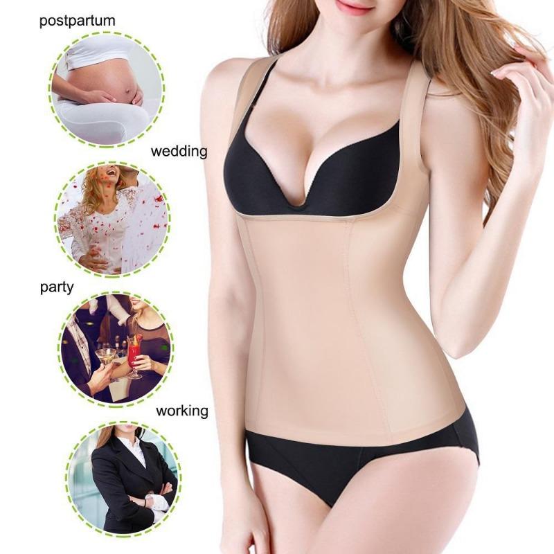 Women Shaping Chest Support Waist Cinching Slimming Vest Fitness Body Shaper Top