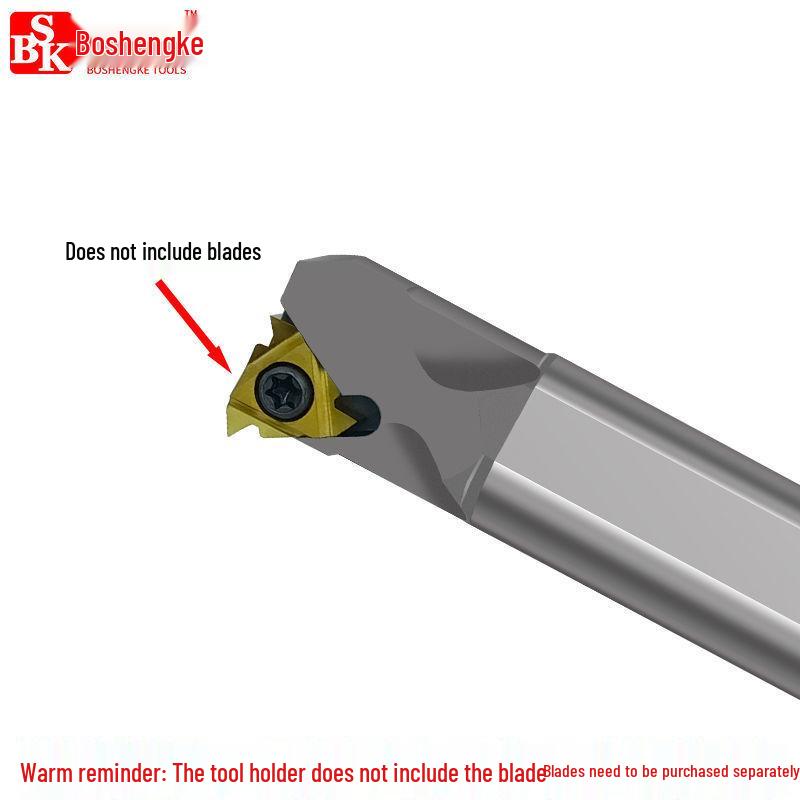 CNC Internal Threading Tool Holder HNR08-25, High-Speed Steel, Shockproof, for Internal Thread Lathe