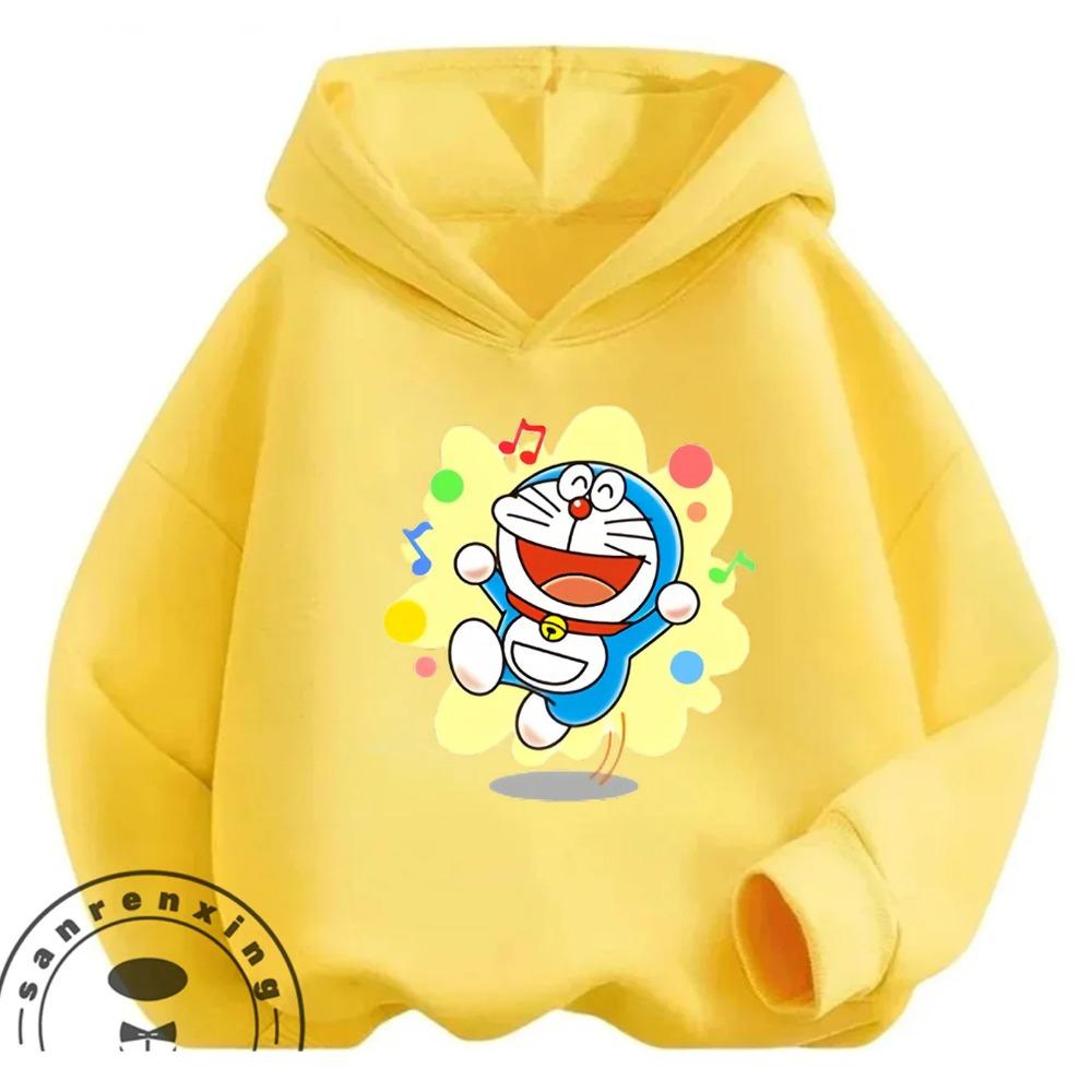 

Boys Girls Casual Hoodie Doraemon Cartoon Fashion Streetwear Autumn Winter Outdoor Wear 100