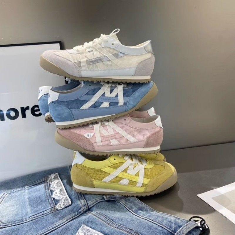 Atmungsaktive Mesh-Damen-Sommer-Neuzugänge, vielseitige, atmungsaktive Freizeit-Sport-Sneaker in Weiß