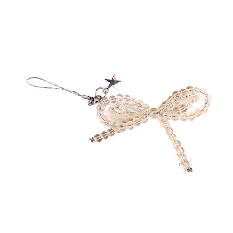 

Chic Phone Pendant Bowknot Bag Charm Elegant Phone Jewelry Fashionable Keychain Phone Charm Suitable for Everyday Use 1 прозорий