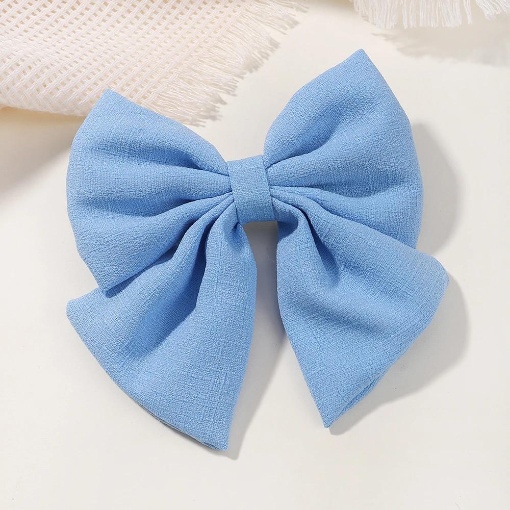 Elegant Floral Cotton Kids Bows Spring Butterfly Hair Clip Print Barrette For Women Girls Sweet Hairpin Accessories