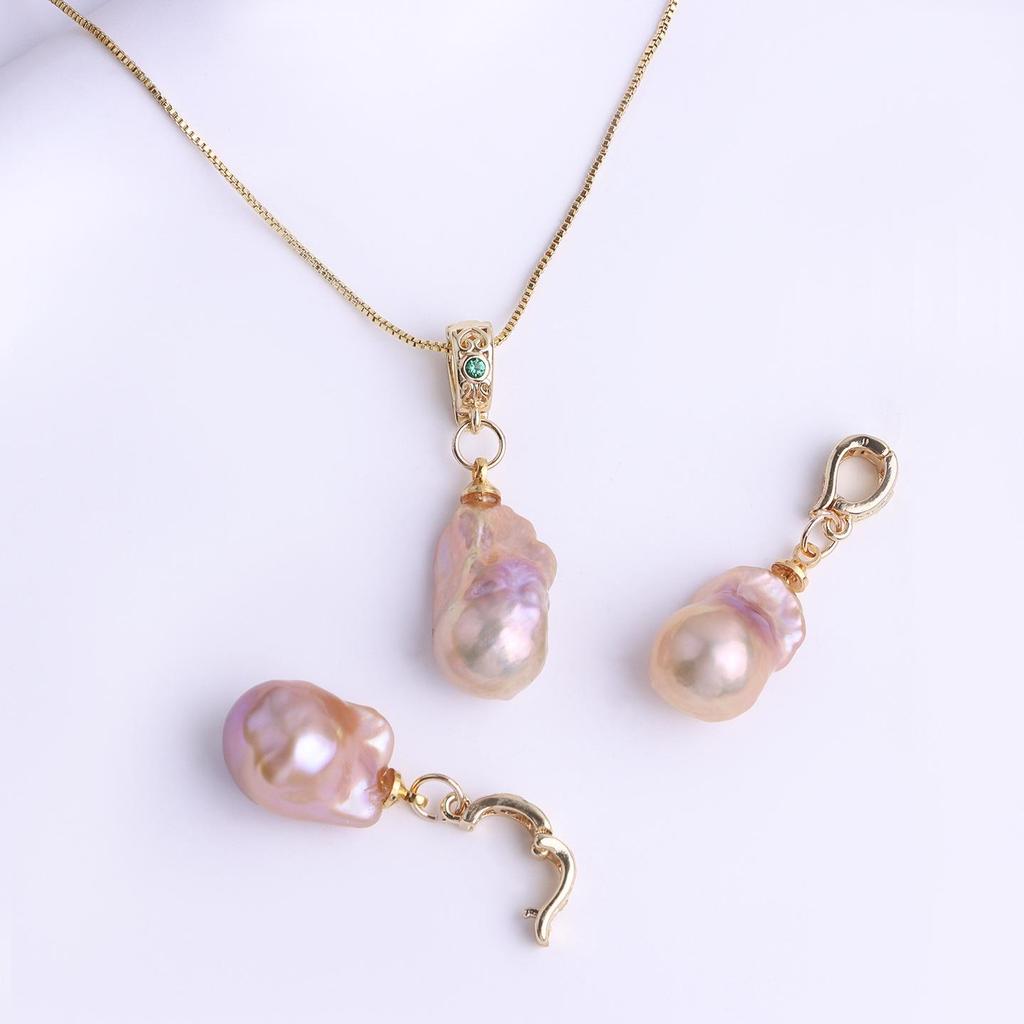 Dazzling Irregular Mermaid Fishtail Pendant Charm - 10-12mm Baroque DIY Jewelry Accessory