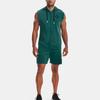 Under Armour Solid Color Zip Hoodie Sleeveless Men Tops Green 1377434-722