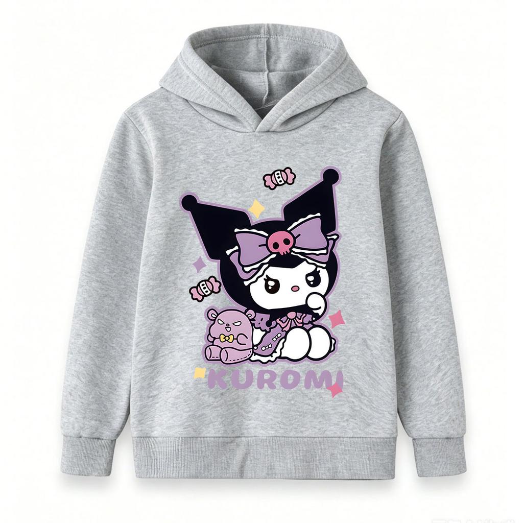 Kids Boys Girls Cartoon Printed Pullover Hoodie, Sweet Cute Candy Star Bear Pattern Casual Long Sleeve Hooded Sweatshirt For Children Daily X