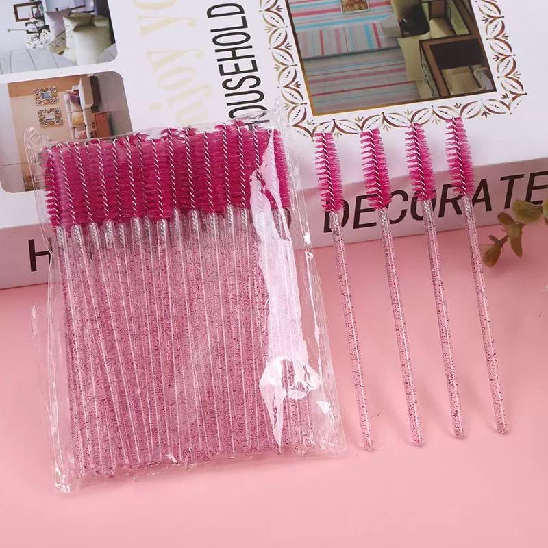 Portable Micro Nylon Eyelash Mascara Wand Lash Spoolies Brush Cosmetic Tools for Eye &  Makeup Minimum Order 50pcs