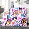 Chibi Characters Toys Blanket Soft Throw Blanket For Home Bedroom Bed Sofa Travel Office Solid Christmas Blanket