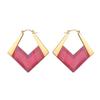 Simplistic Geometric 18K Gold-Plated Stainless Steel Earrings for Women - Elegant Commuting Fashion Jewelry with a Light Luxury Feel