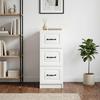 White Drawer Cabinet 33 x 34.5 x 87 cm Particleboard