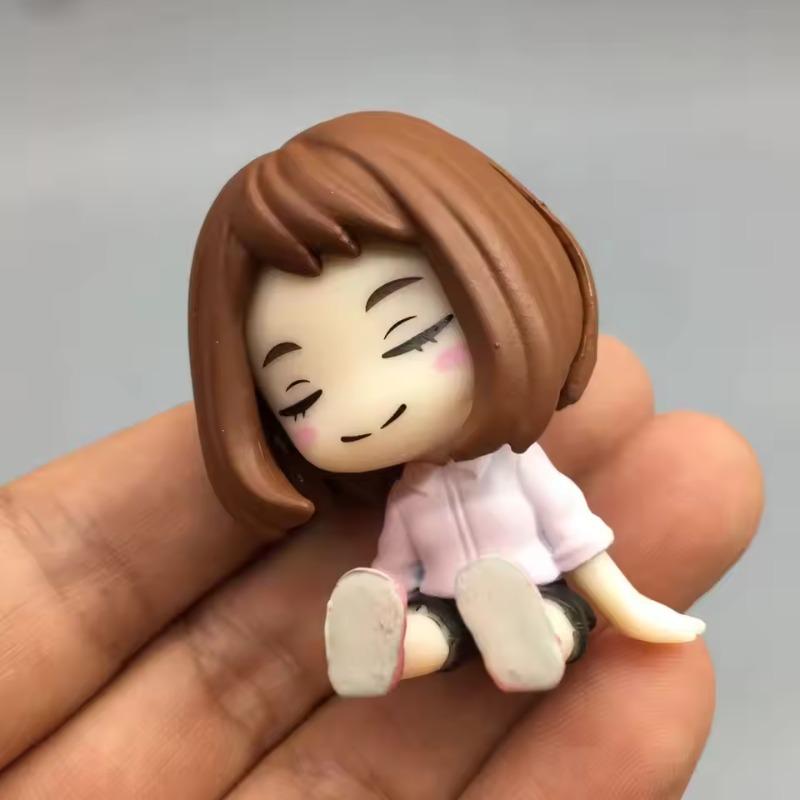 MHA Anime Figur Todoroki Shouto Uraraka Ochako Mini Actionfigur Q Version Puppe PVC Modell Spielzeug Sammlung Statue Kinder Geschenk