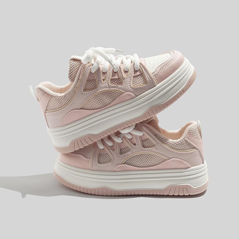 

thick-soled mesh breathable board shoes women s summer new bread shoes casual sports shoes 35