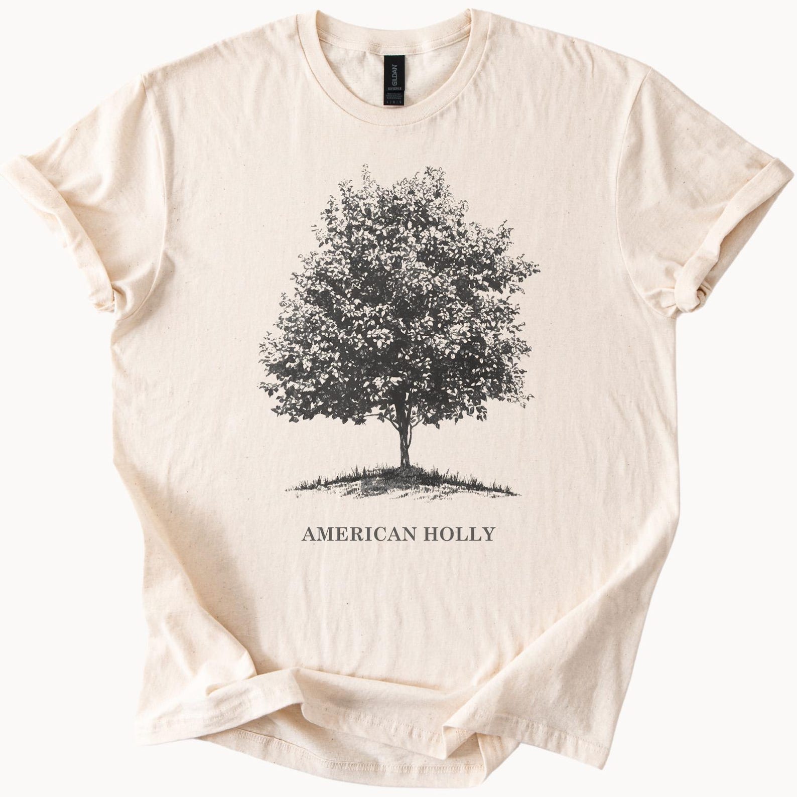 American Holly Tree Graphic Shirt Nature Tshirt 140
