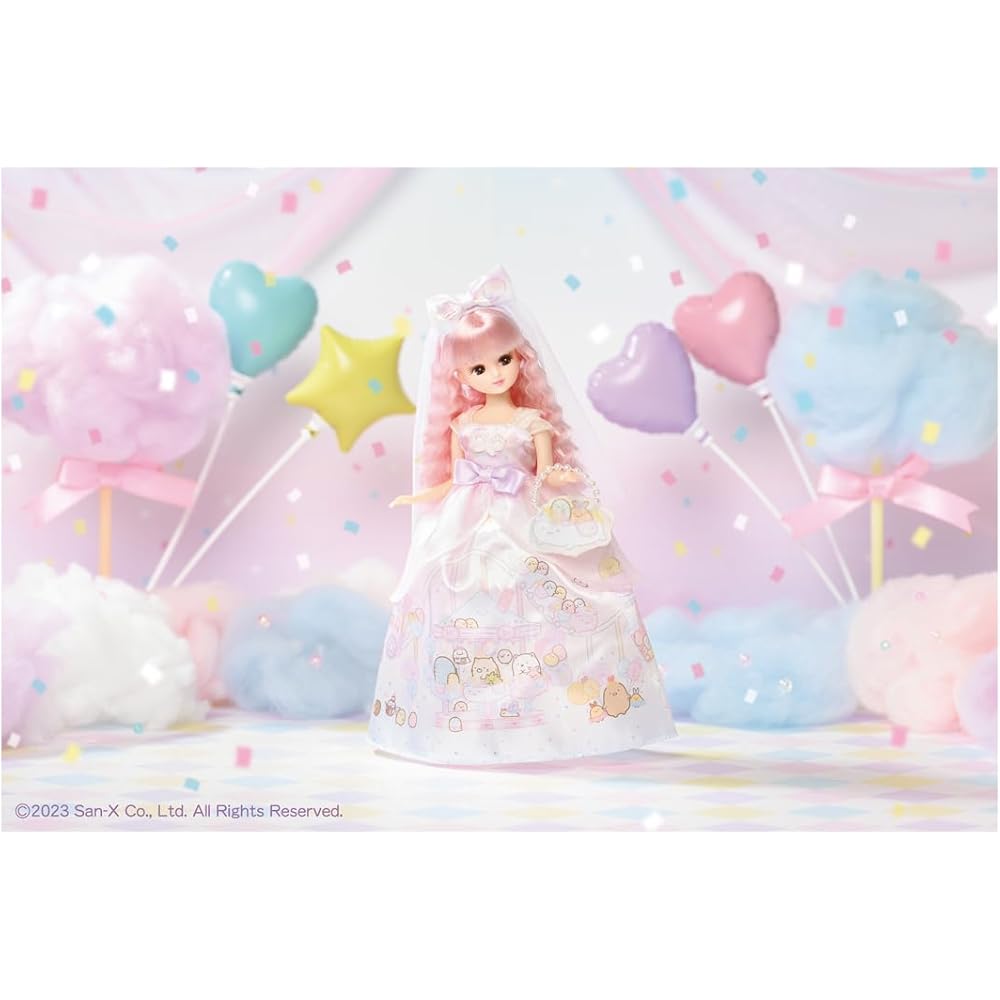 Takara Tomy Licca-chan Doll LD-05 Sumikko Gurashi Wedding Dress Toy for Kids 3 Years and Up