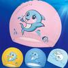 Children Swimming  Cap Sports Swim Pool Hat Cartoon Swimming Cap Dolphin Pattern For Children