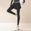 Women's High Waist Yoga Pants Fake Two Piece Quick Dry