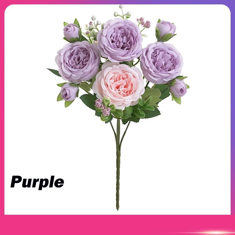 Herbst Künstliche Pfingstrose Blume Seidenrose Brautstrauß Hochzeit Zuhause Valentinstag Deko Accessoires Geschenk Kunstpflanze Hortensie