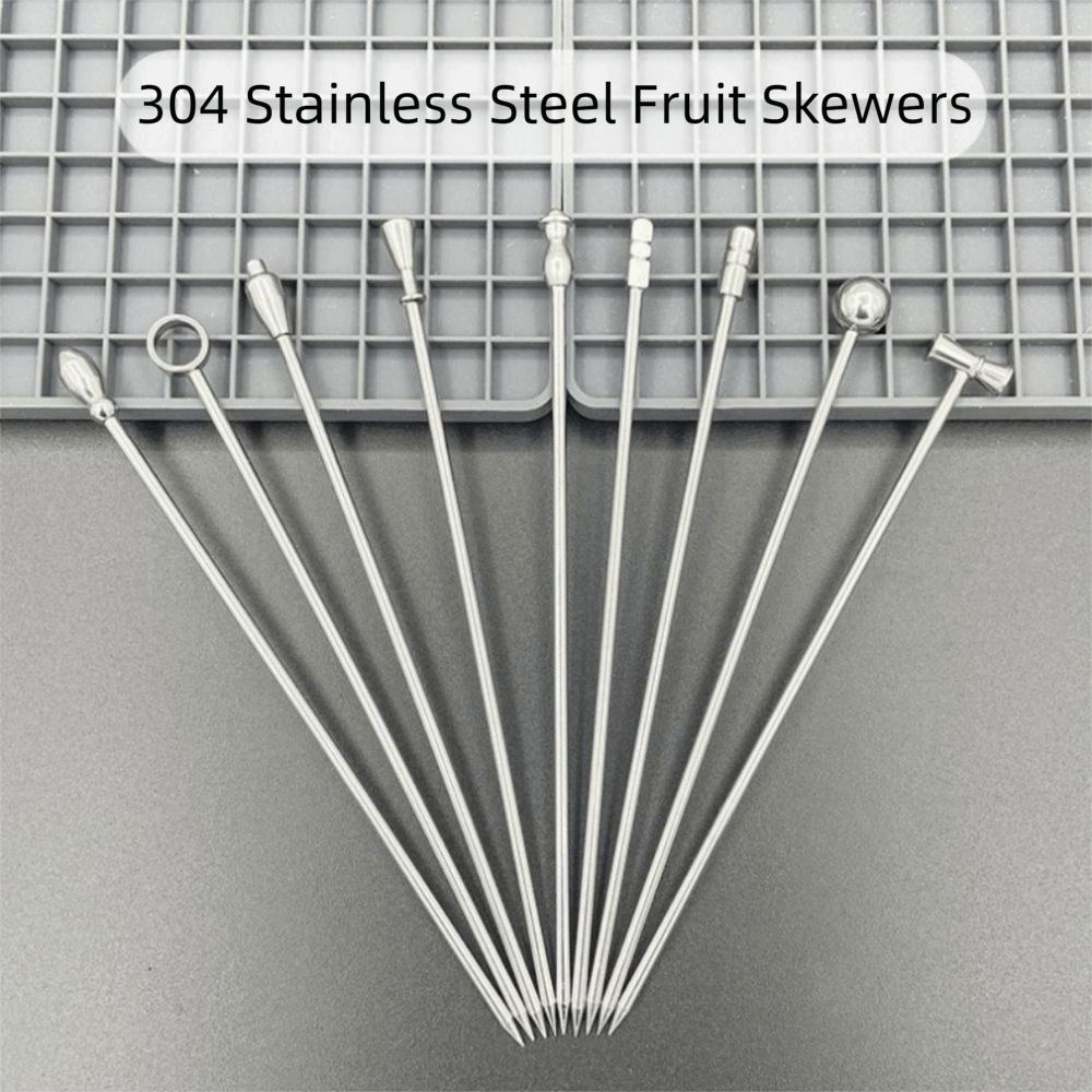 20Pcs Stainless Steel Martini Picks Silver Color Drink Stirring Sticks Cocktail Skewers  Wedding