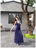 Floral Twisted Lace Halter Maxi Dress for Summer 2025