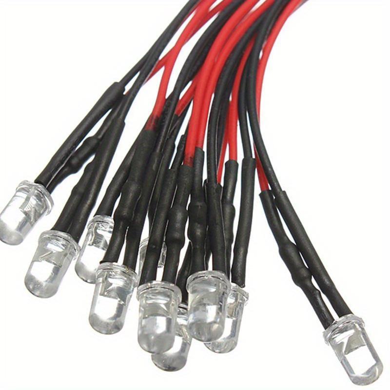 20PCS DC 12V Precablat 5mm LED Bec Bec Precablat Diode Emițătoare Transparent Galben Albastru Verde Alb Roșu