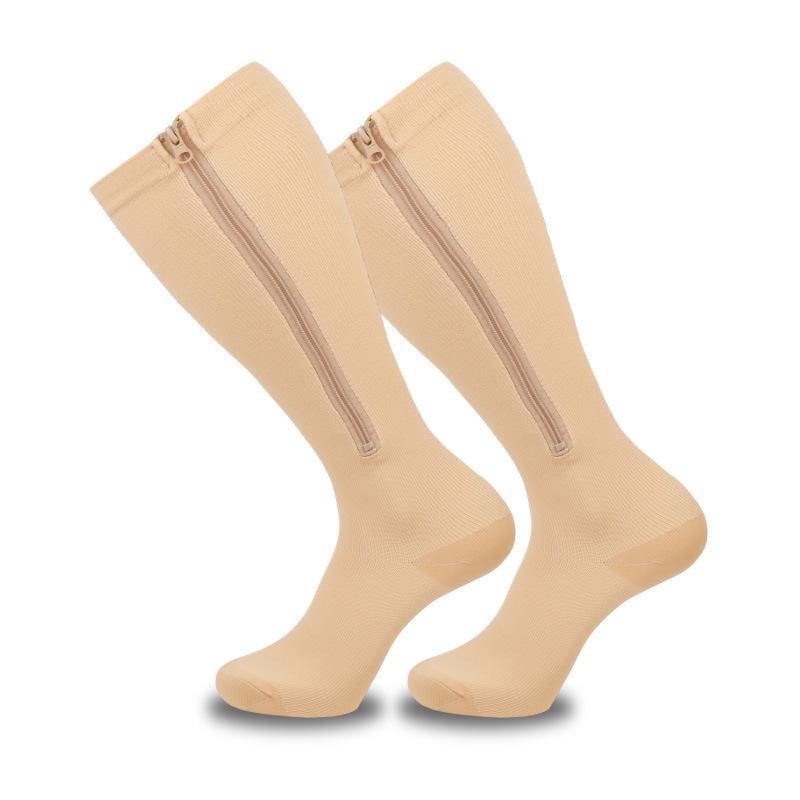 Zipper Compression Running Socks: Cross-Border Sports, Calf Support