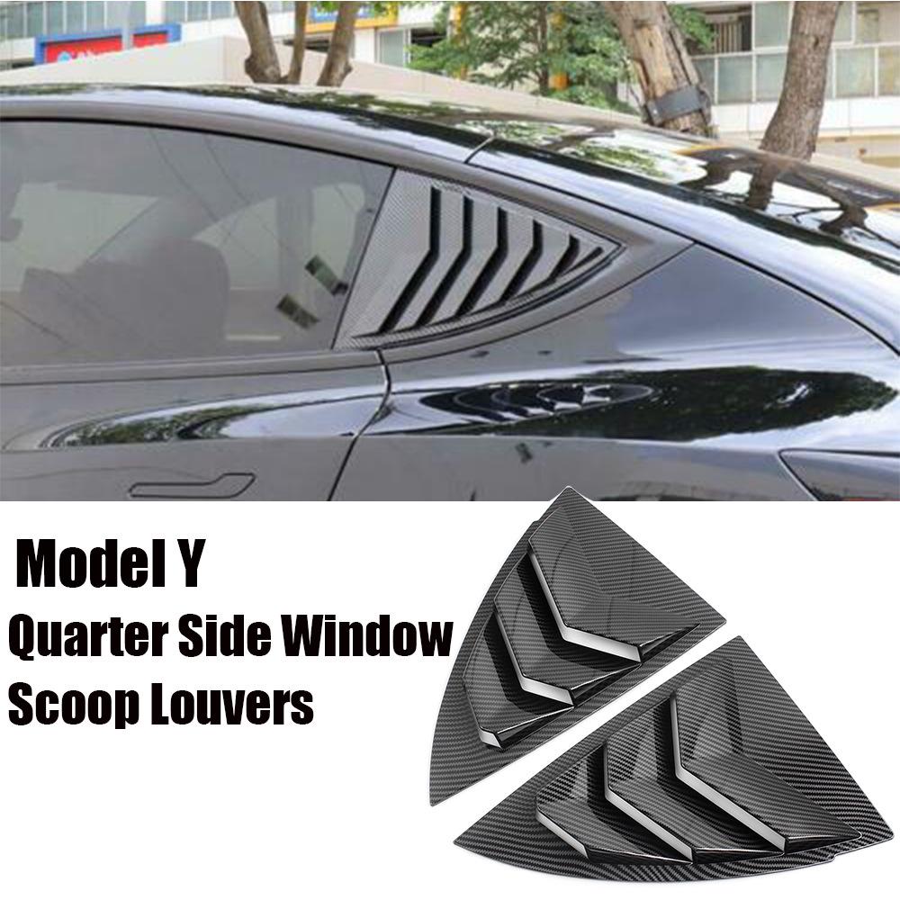 Tesla Model Y Rear Quarter Window Louver Sunshade Sticker