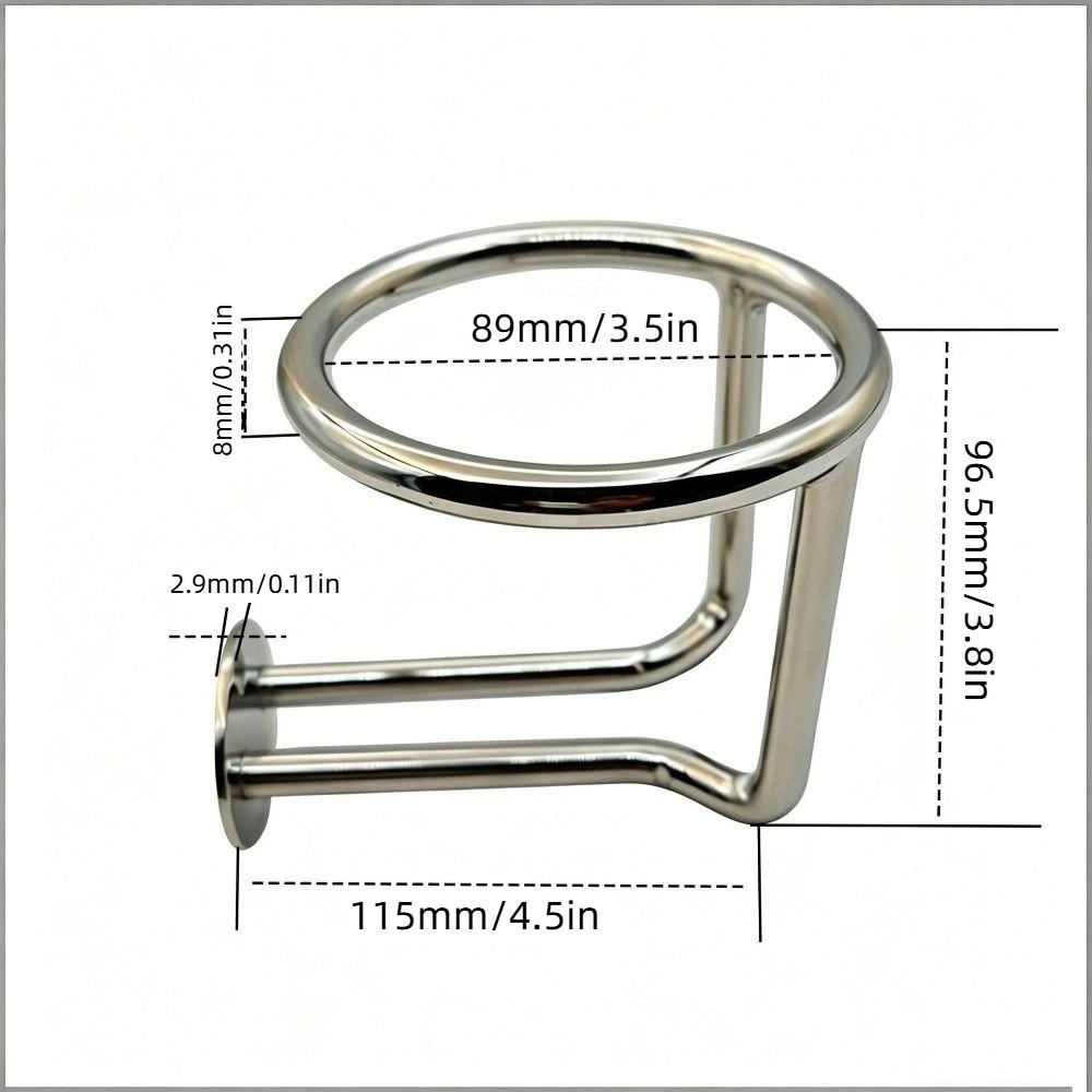 Anti-rust Boat Ring Cup Holder Mirror Polished Marine Drink Rack RV Beverage Holder Camper Van