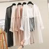 Chiffon Cardigan Women's Sun Protection Clothing Sun-Dress Mid-length Plus Size Shawl Loose Outer Thin Coat Beach