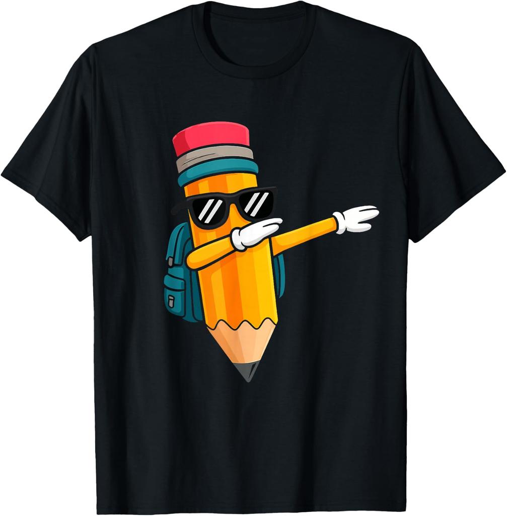 Dabbing Pencil Dancing Back to School Funny Students Boys unisex T-Shirt