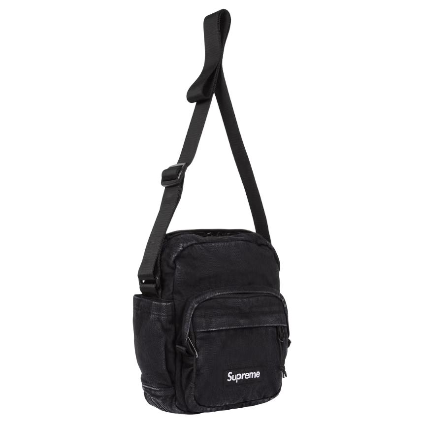 New Supreme Denim Shoulder Bag Unisex Black SUP-FW25-16