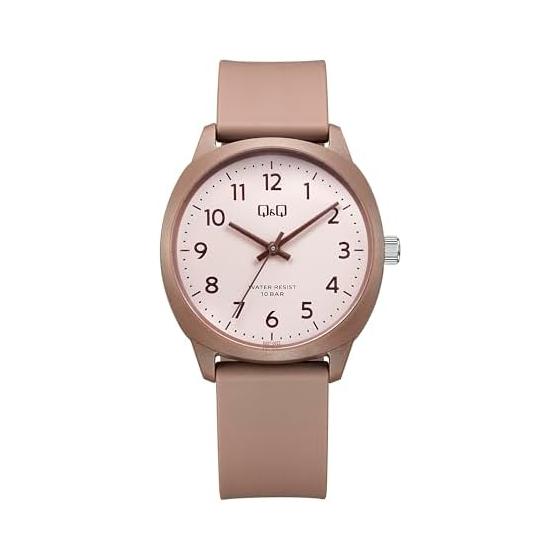 [Citizen Q&Q] Cue and Cue 10 ATM Water Resistant Lightweight Easy to Read Dial Simple V52A-503VK Brown