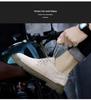 Men's European-Style Casual Round Toe Leather Shoes, Versatile Outdoor Low-Top Design